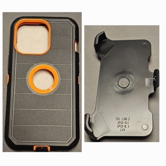 NEW Case & Holster for IPHONE 13 Pro Orange & Black - Picture 1 of 11